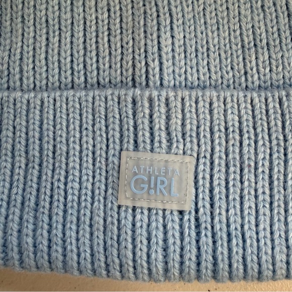 Athleta Girl Blue Chill Out Beanie Touque Knit Winter Hat New - Picture 3 of 9